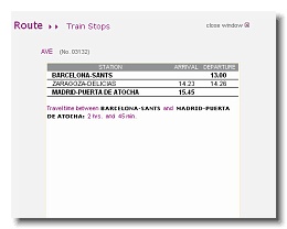 Renfe AVE 03132 stops